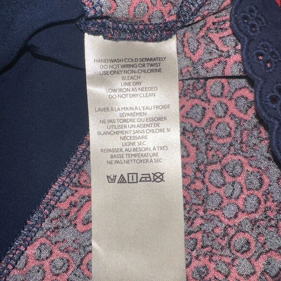 NWT Free People Tabitha Mini Dress Black Combo Red Sze Women Large Casual Eyelet - Picture 13 of 14